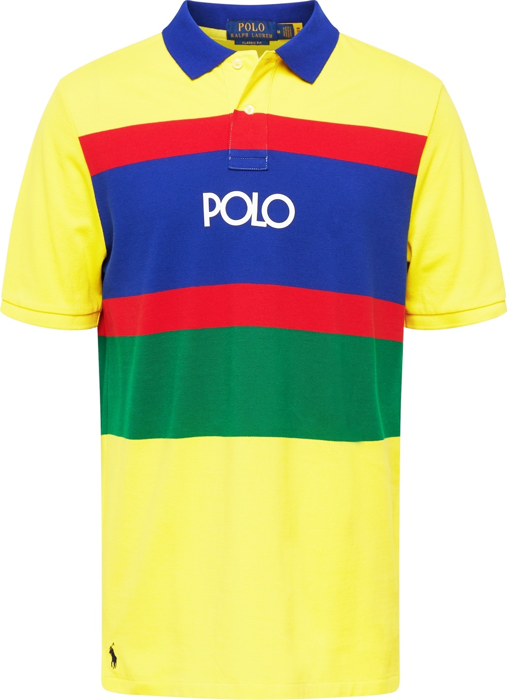 Polo Ralph Lauren Tričko modrá / žlutá / trávově zelená / červená