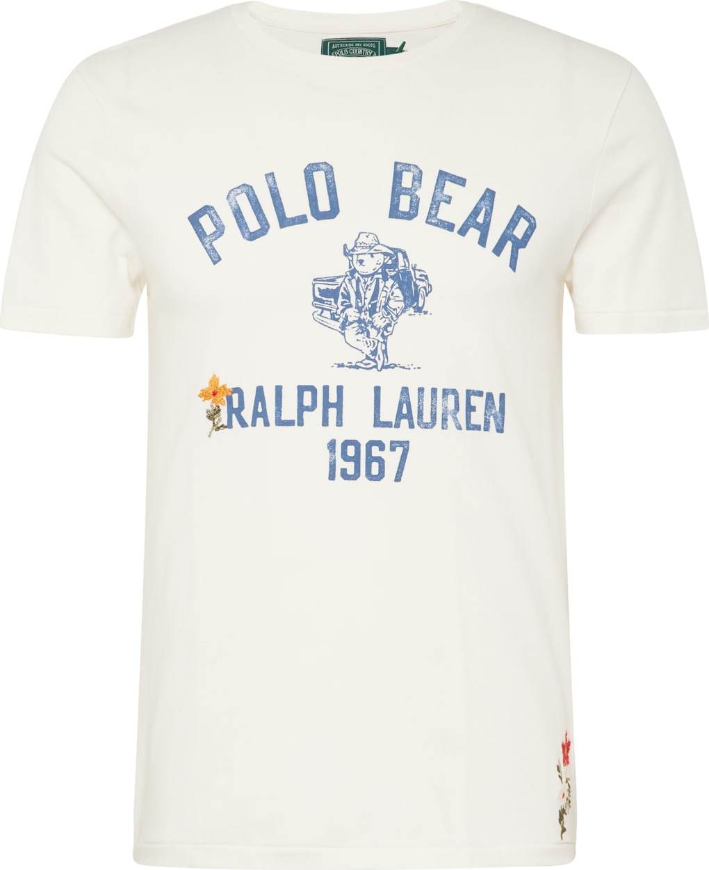 Polo Ralph Lauren Tričko světle béžová / marine modrá / tmavě hnědá / offwhite