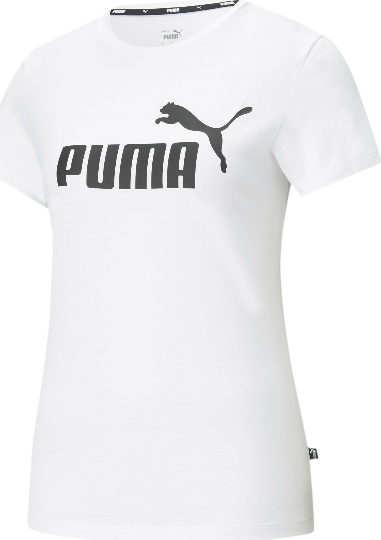 PUMA Funkční tričko černá / bílá