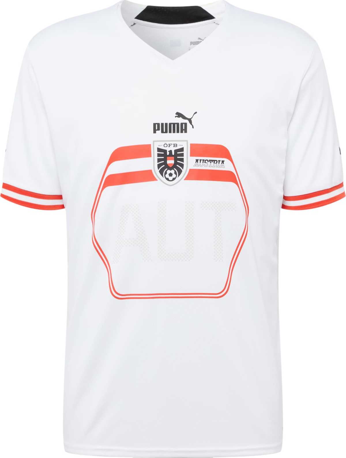 PUMA Funkční tričko 'ÖFB Away' červená / černá / bílá