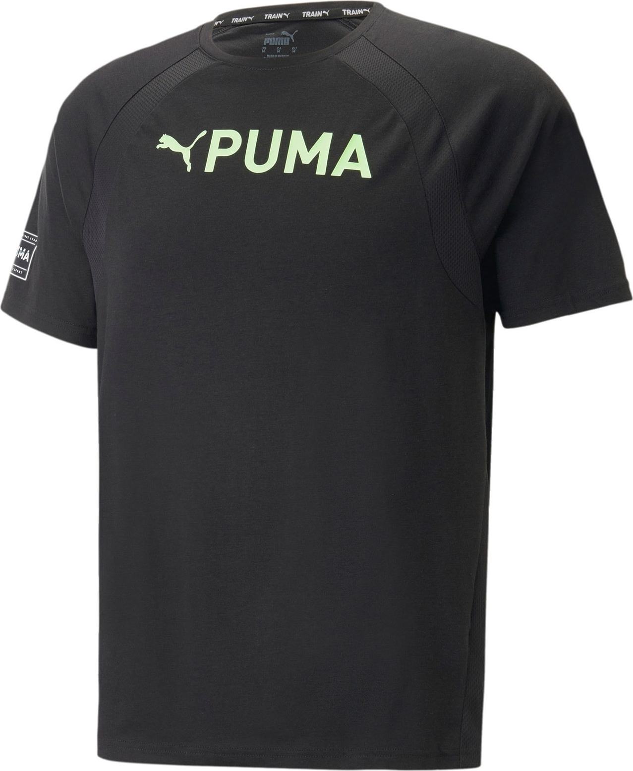 PUMA Funkční tričko světle zelená / černá