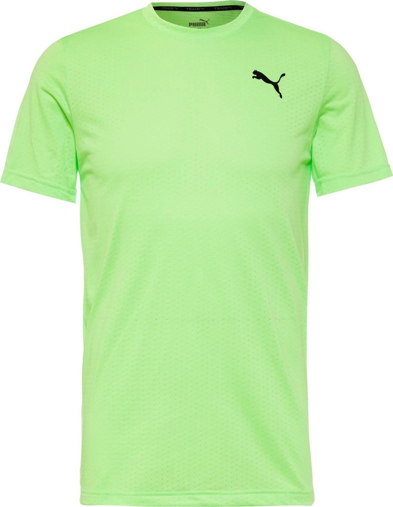 PUMA Funkční tričko svítivě zelená / černá