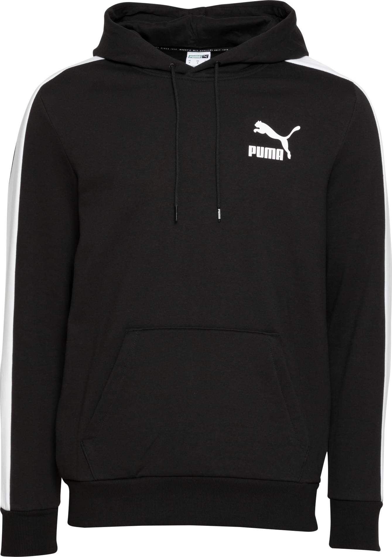 PUMA Mikina černá / bílá