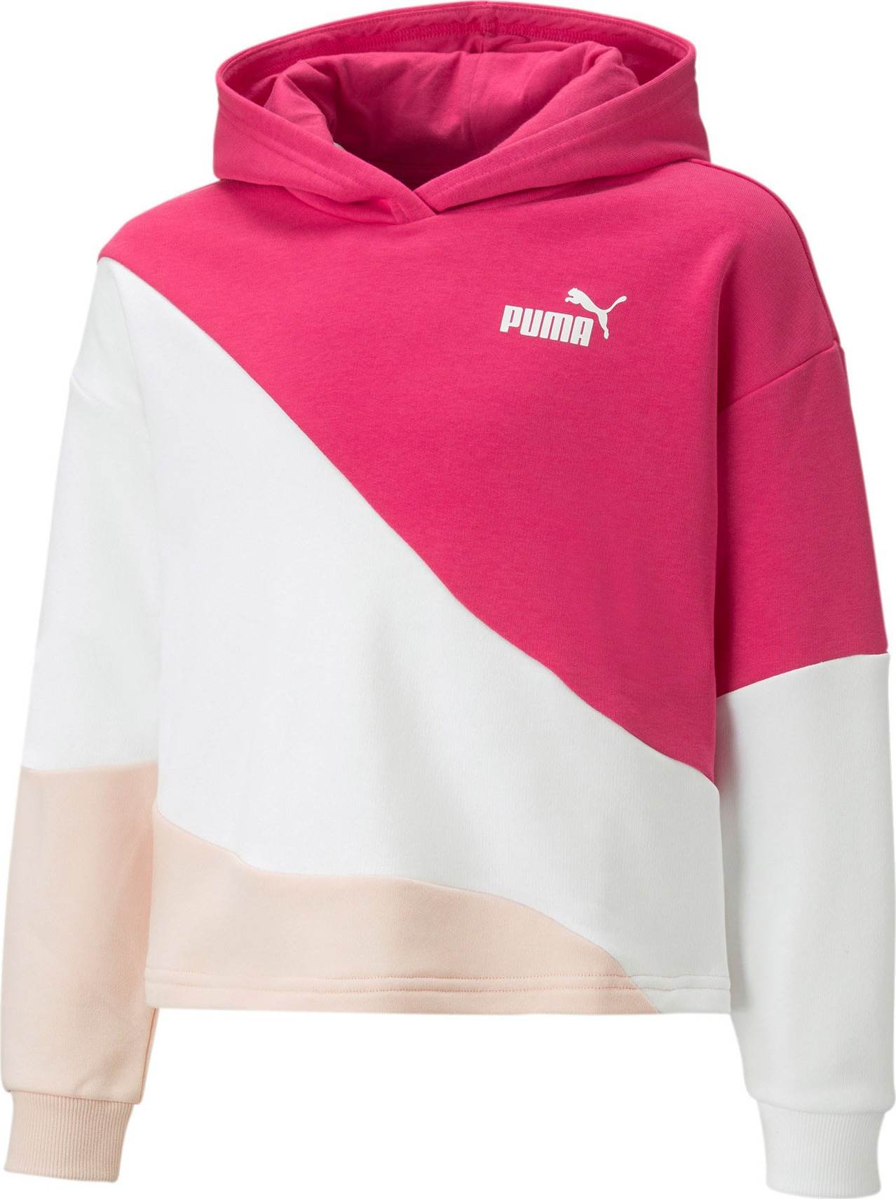 PUMA Mikina tělová / pink / bílá