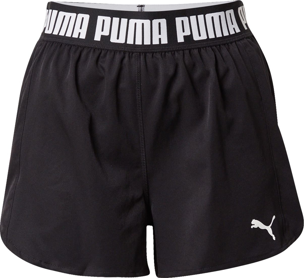 PUMA Sportovní kalhoty 'Strong 3' černá / bílá