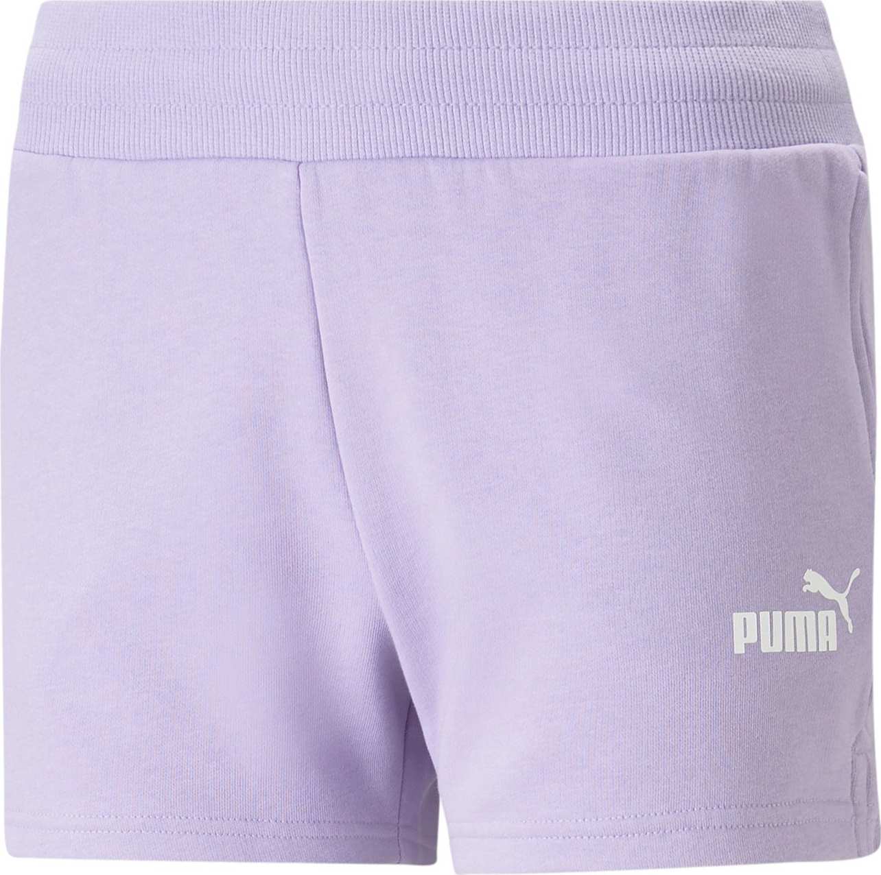 PUMA Sportovní kalhoty pastelová fialová / bílá