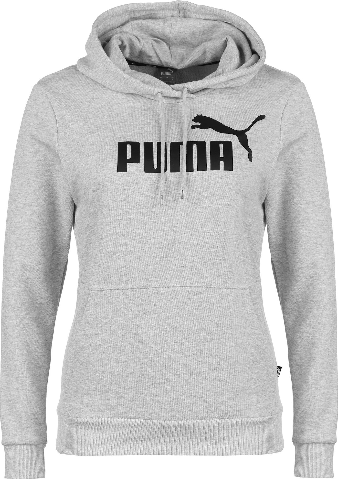 PUMA Sportovní mikina světle šedá / šedý melír / černá