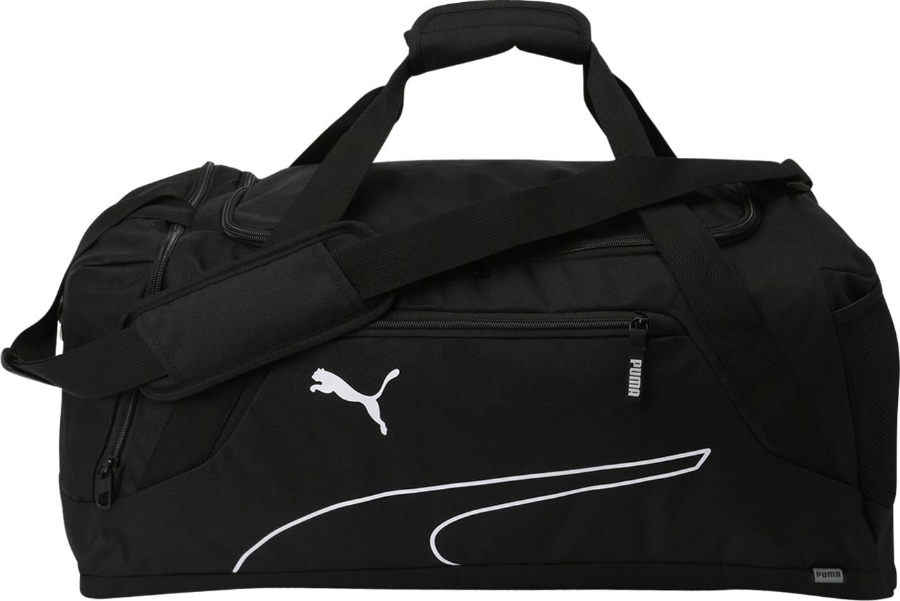 PUMA Sportovní taška černá / bílá