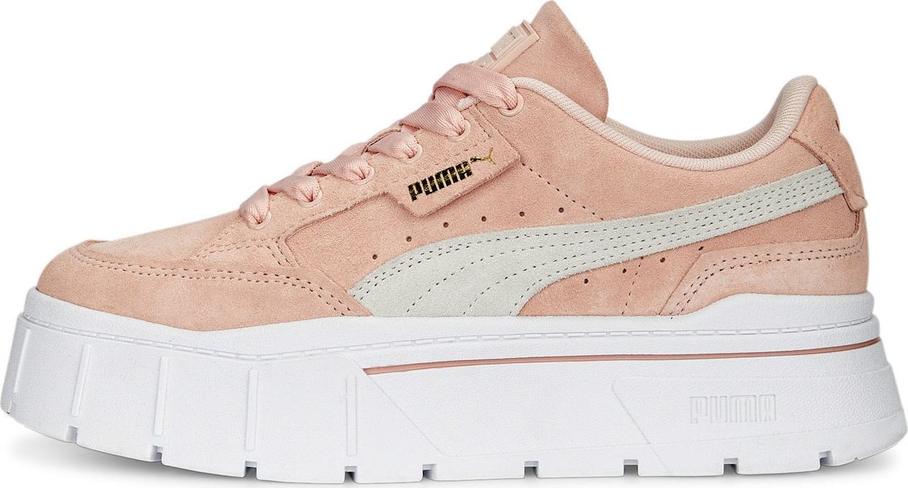 PUMA Tenisky 'Mayze Stack Suede Wns' zlatá / šedá / růžová