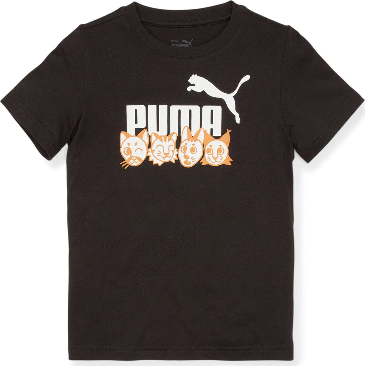 PUMA Tričko oranžová / černá / bílá