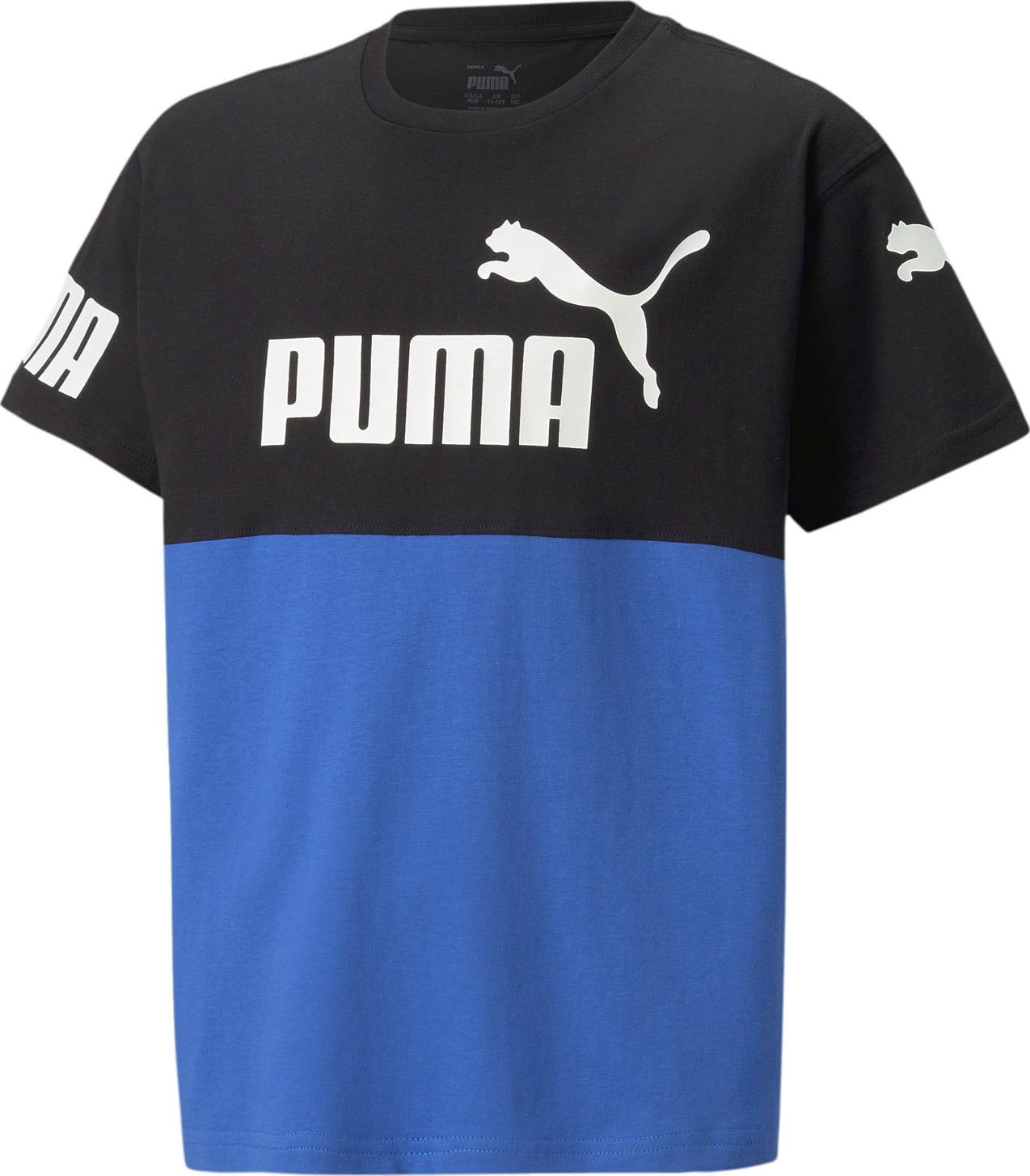 PUMA Tričko 'POWER' modrá / černá / bílá