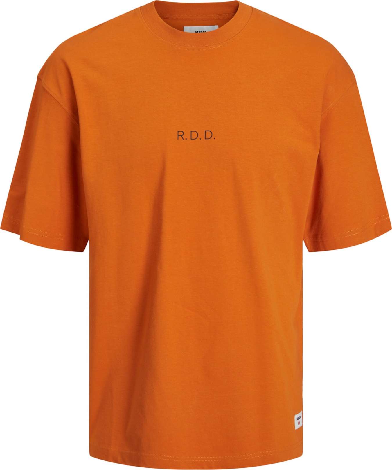 R.D.D. ROYAL DENIM DIVISION Tričko 'Calvin' oranžová / černá