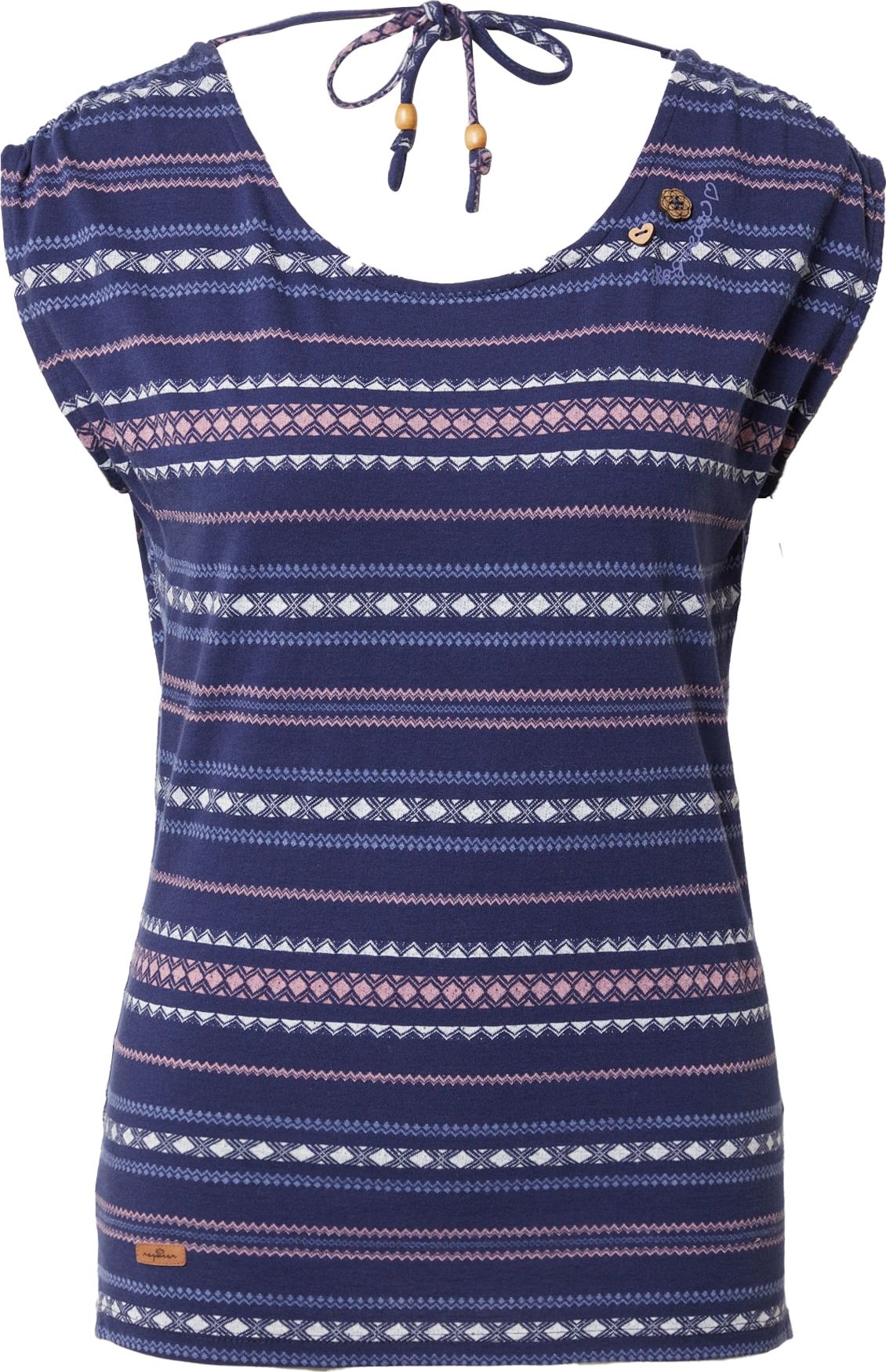 Ragwear Tričko 'GREETA' indigo / světlemodrá / růžová / bílá