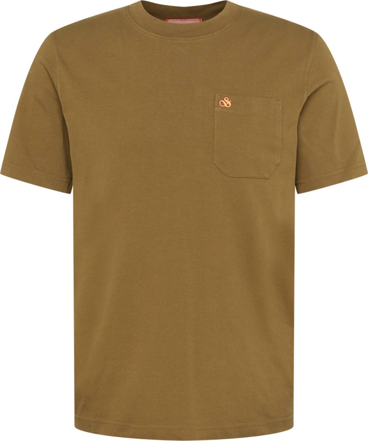 SCOTCH & SODA Tričko khaki / oranžová