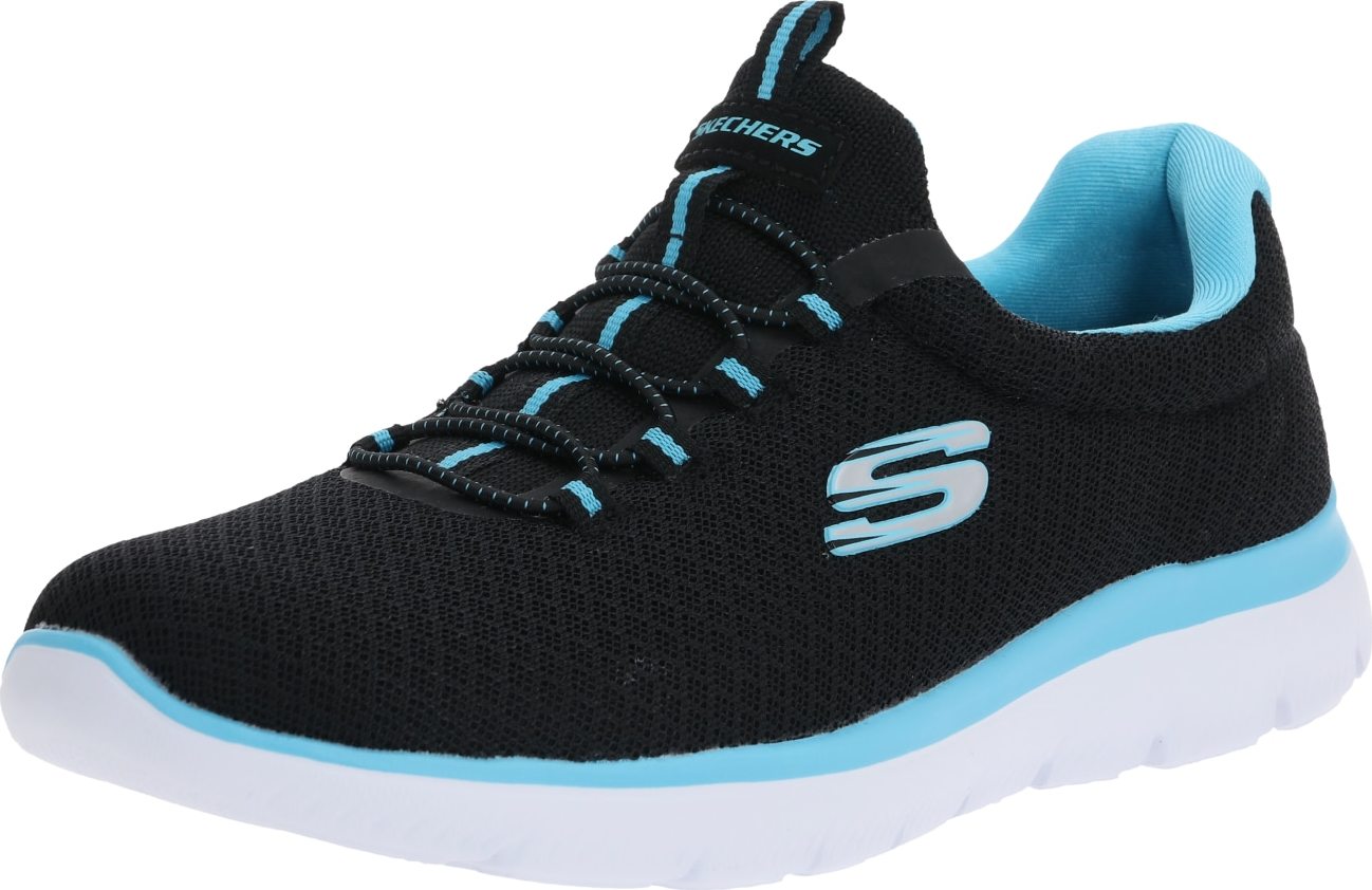 SKECHERS Slip on boty 'SUMMITS' tyrkysová / černá