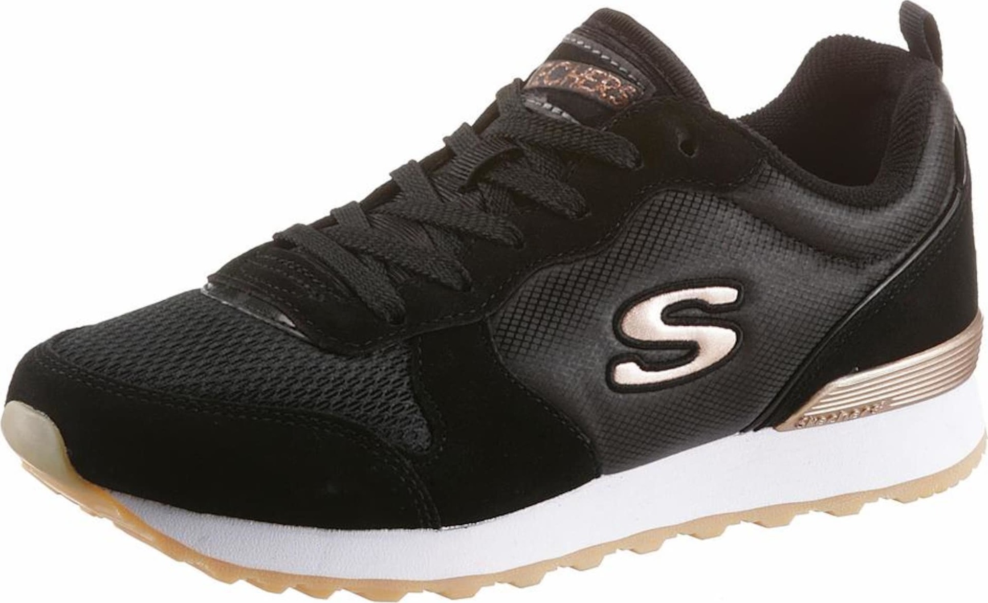 SKECHERS Tenisky zlatá / černá