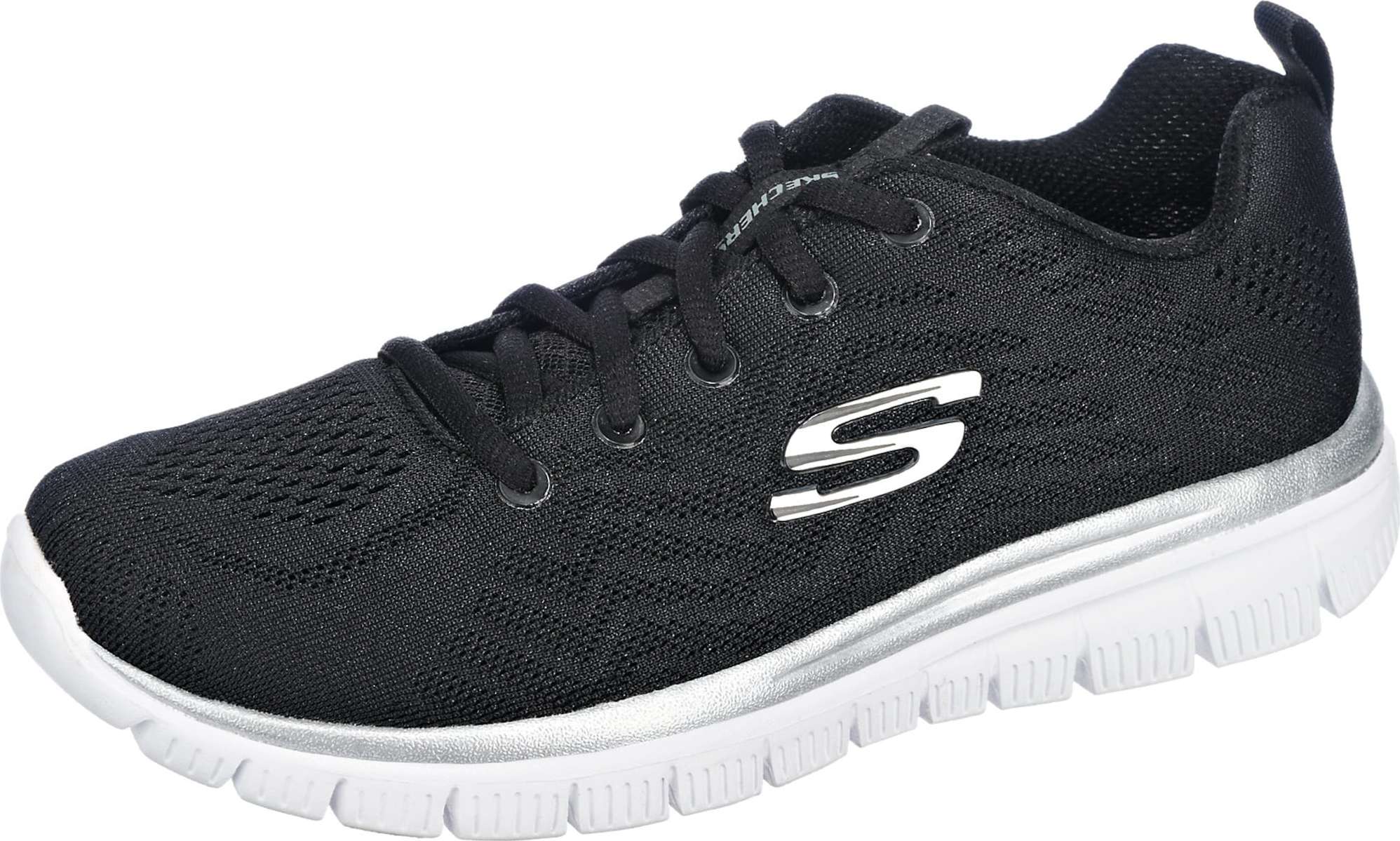 SKECHERS Tenisky 'Graceful Get Connected' černá / bílá