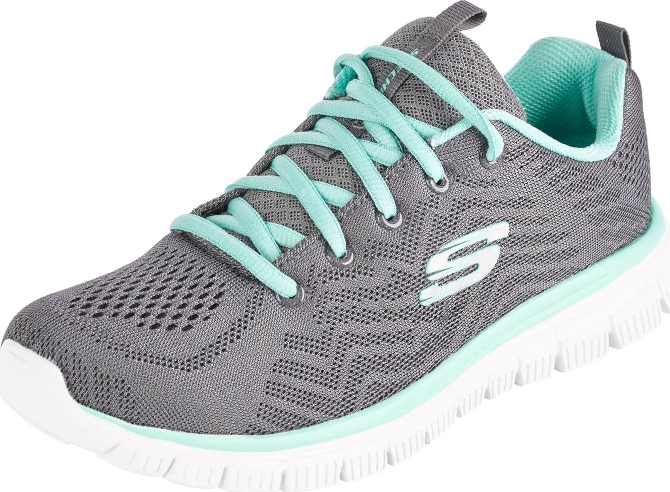 SKECHERS Tenisky 'Graceful Get Connected' tyrkysová / tmavě šedá