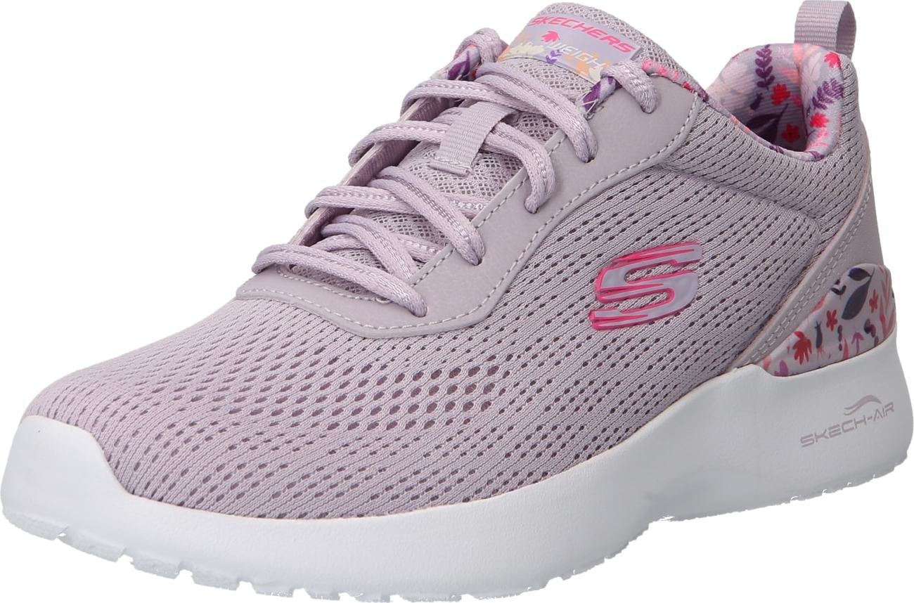 SKECHERS Tenisky krémová / pastelová fialová / tmavě fialová / pink