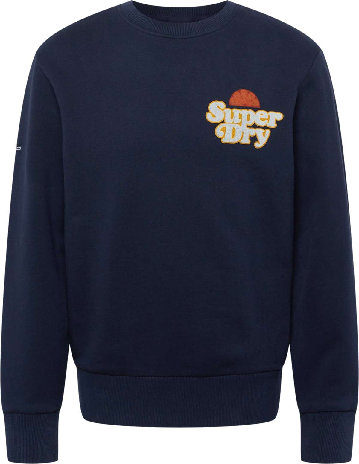 Superdry Mikina 'Cooper Nostalgia' marine modrá / žlutá / oranžová / bílá