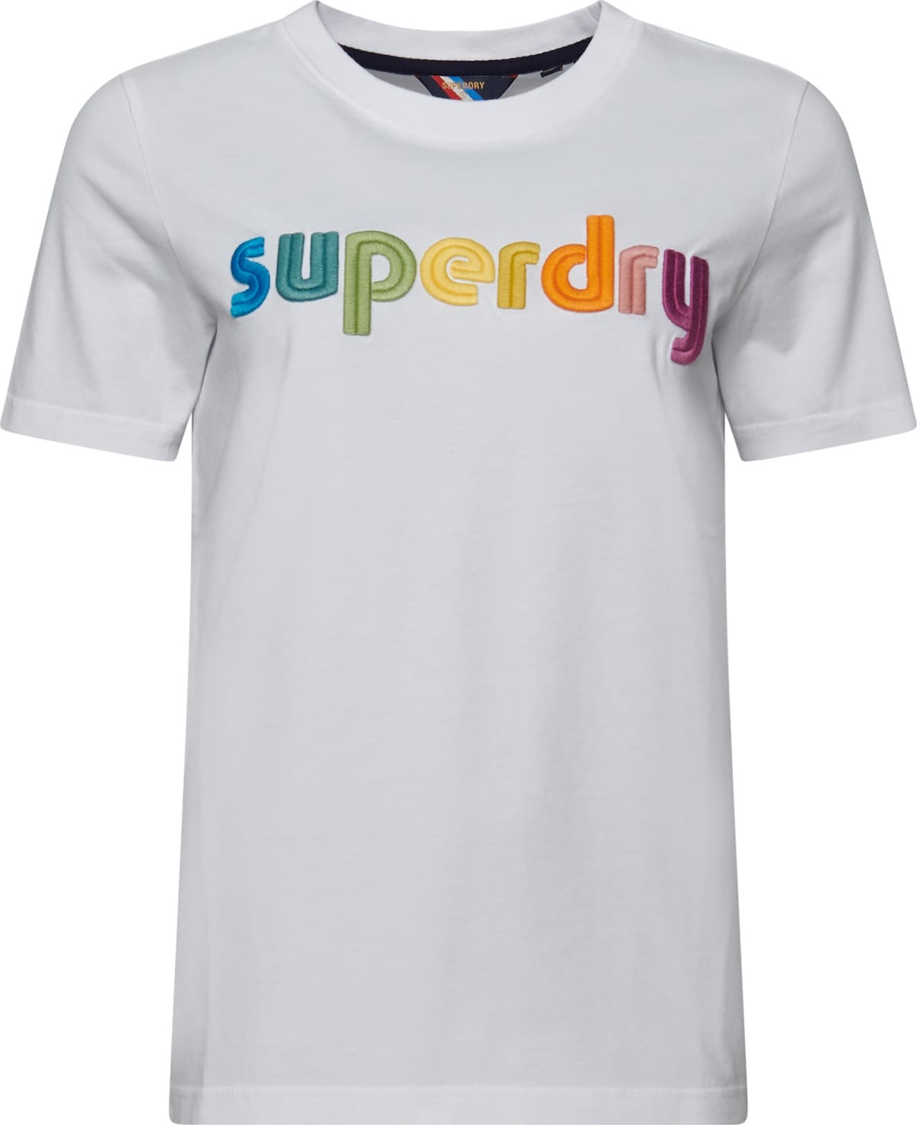 Superdry Tričko žlutá / zelená / bobule / oranžová / bílá