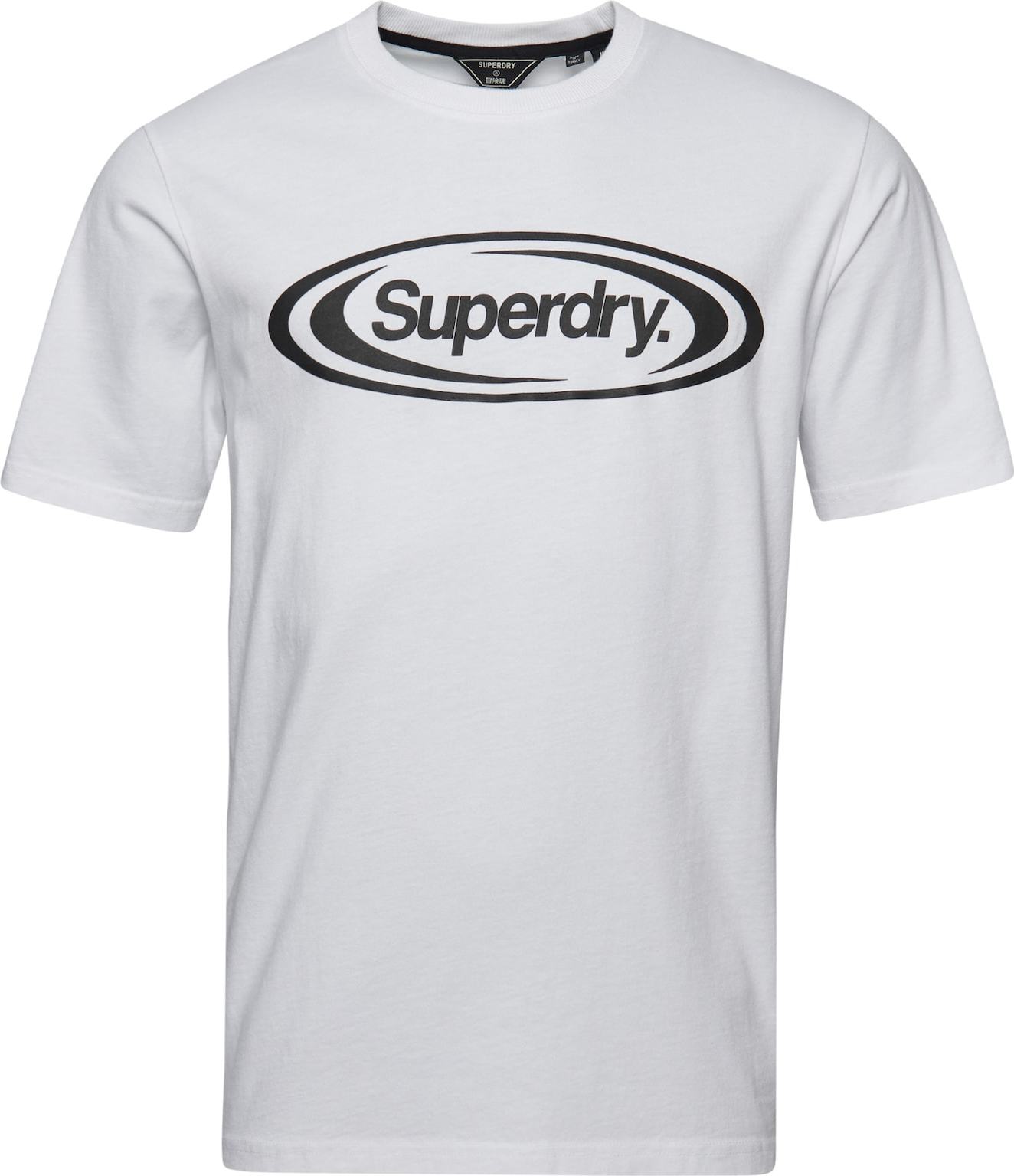 Superdry Tričko 'Game On 90s' černá / offwhite