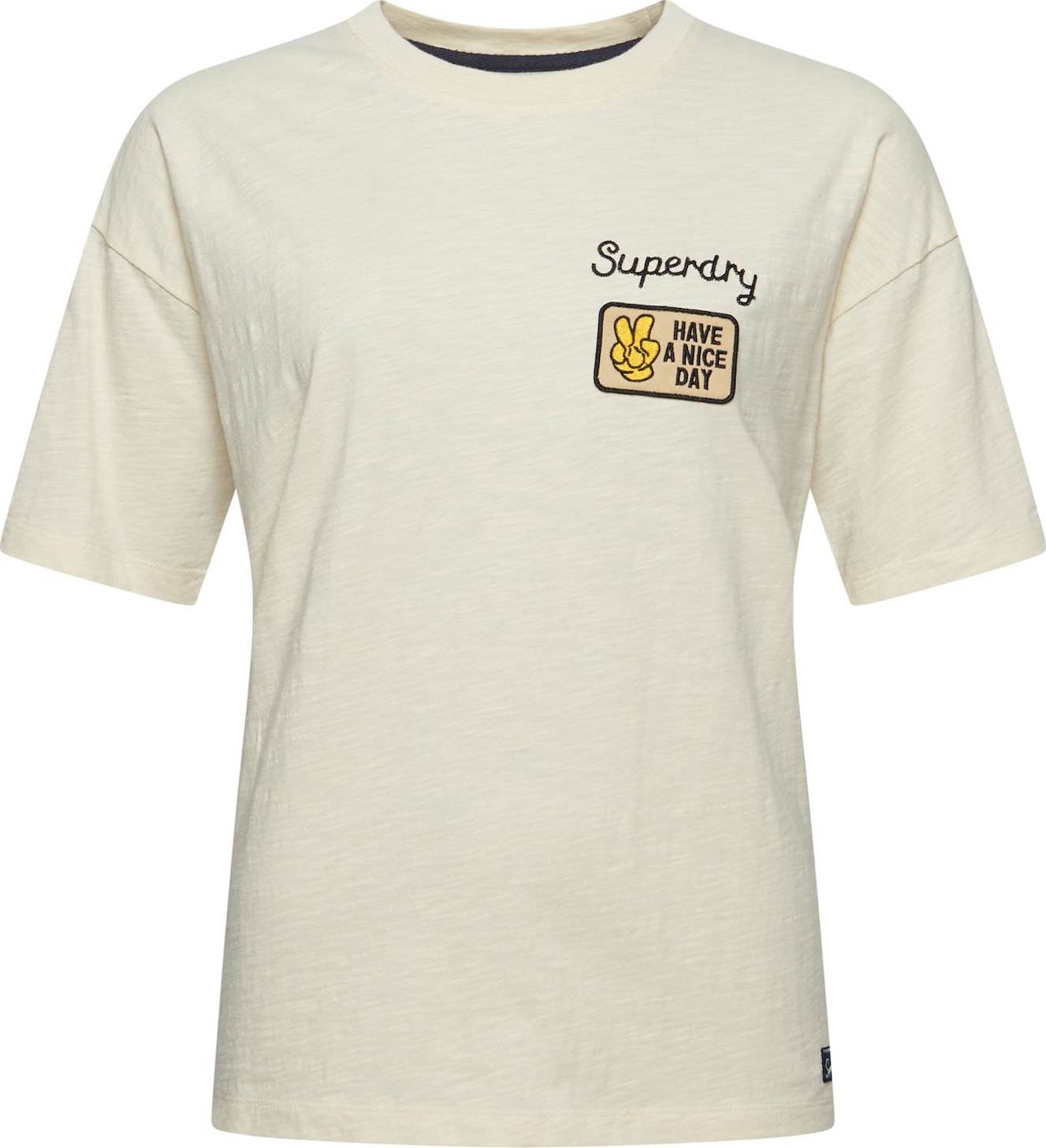 Superdry Tričko krémová / mix barev