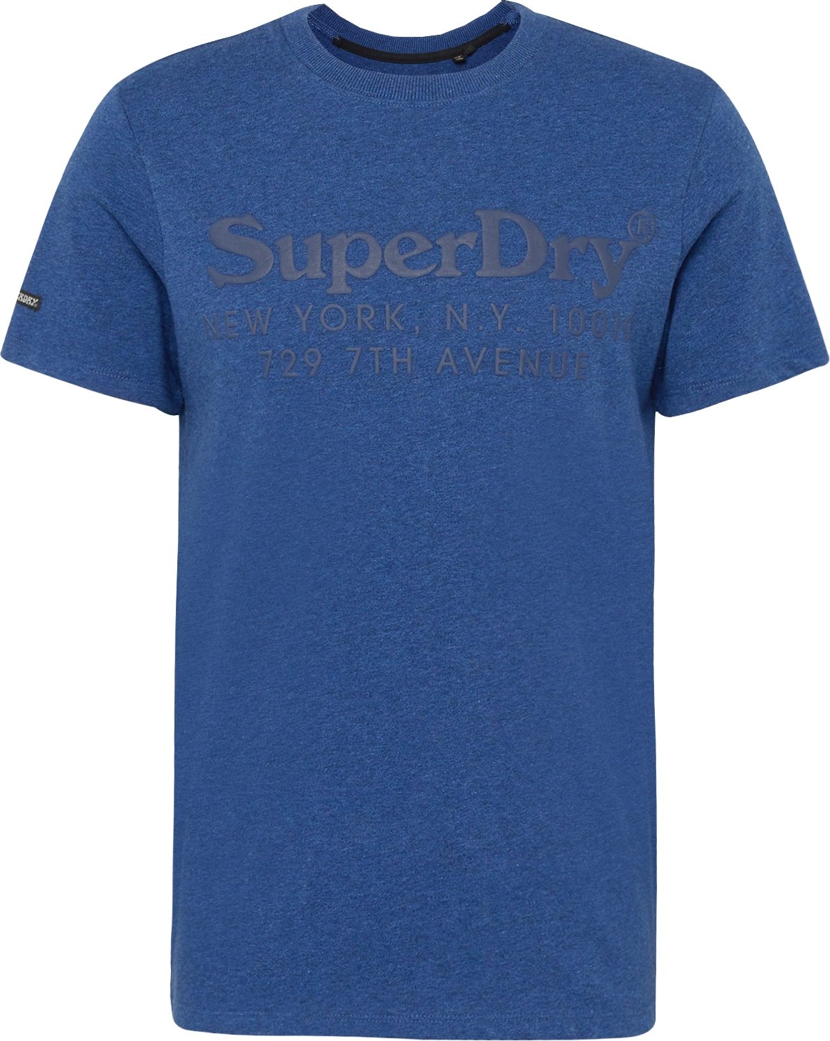 Superdry Tričko modrý melír / tmavě šedá