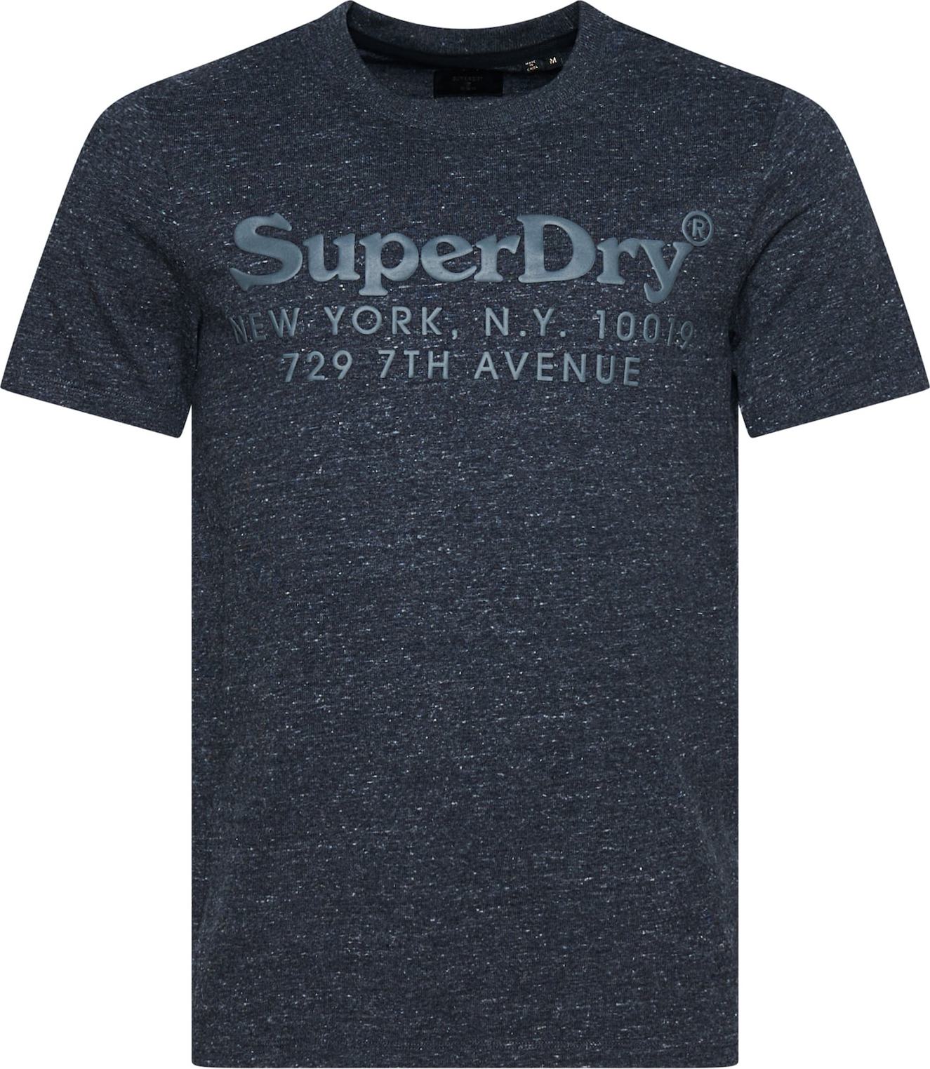 Superdry Tričko tmavě šedá