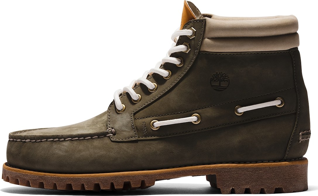 TIMBERLAND Šněrovací boty béžová / tmavě zelená