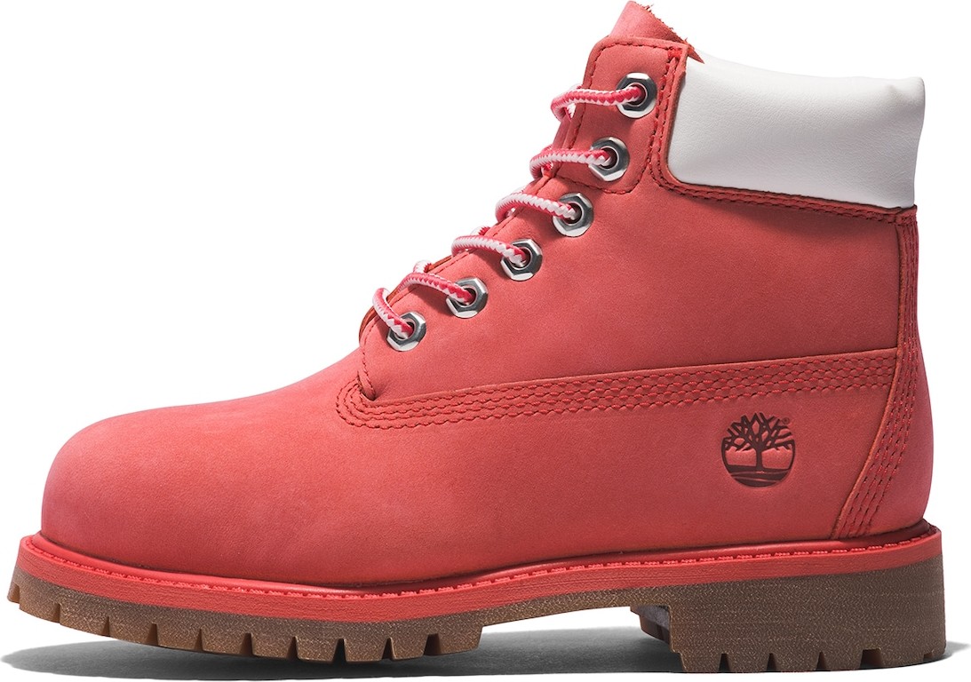 TIMBERLAND Šněrovací kozačky melounová / bílá