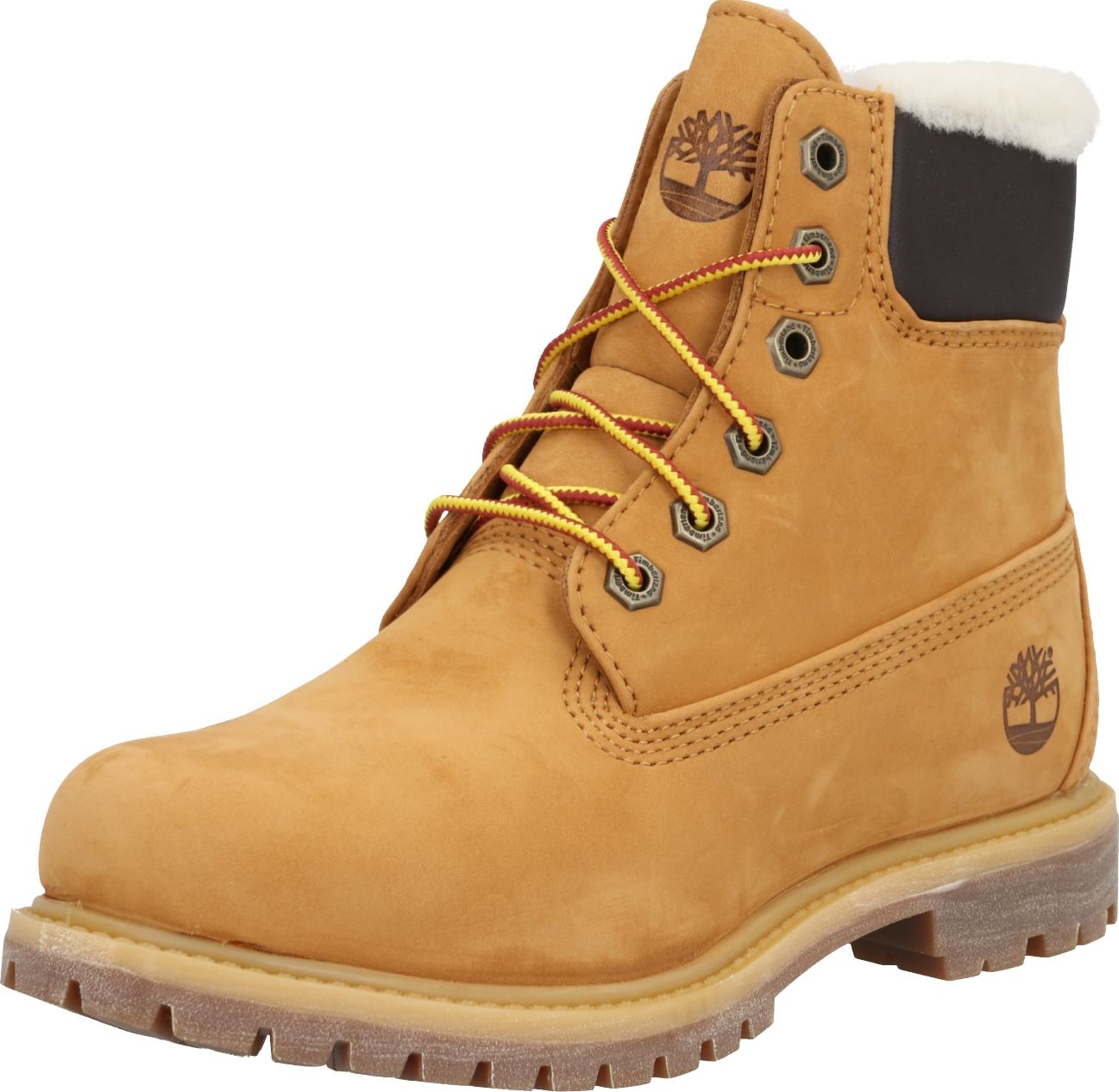 TIMBERLAND Šněrovací kozačky koňaková / černá