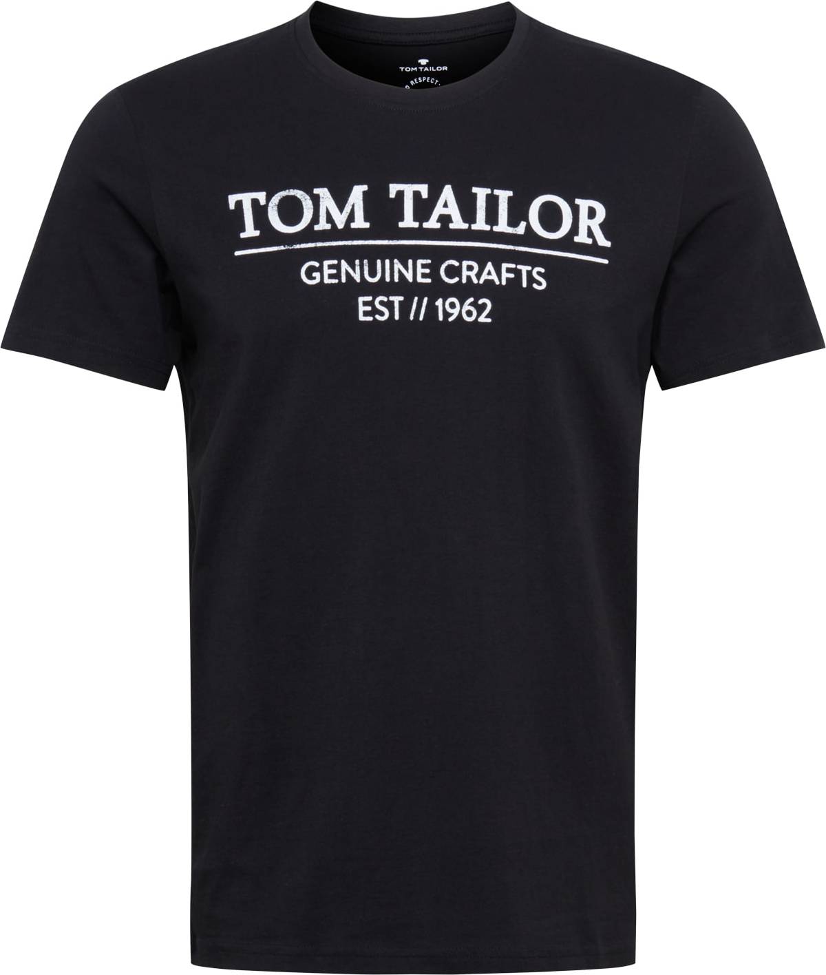 TOM TAILOR Tričko černá / bílá