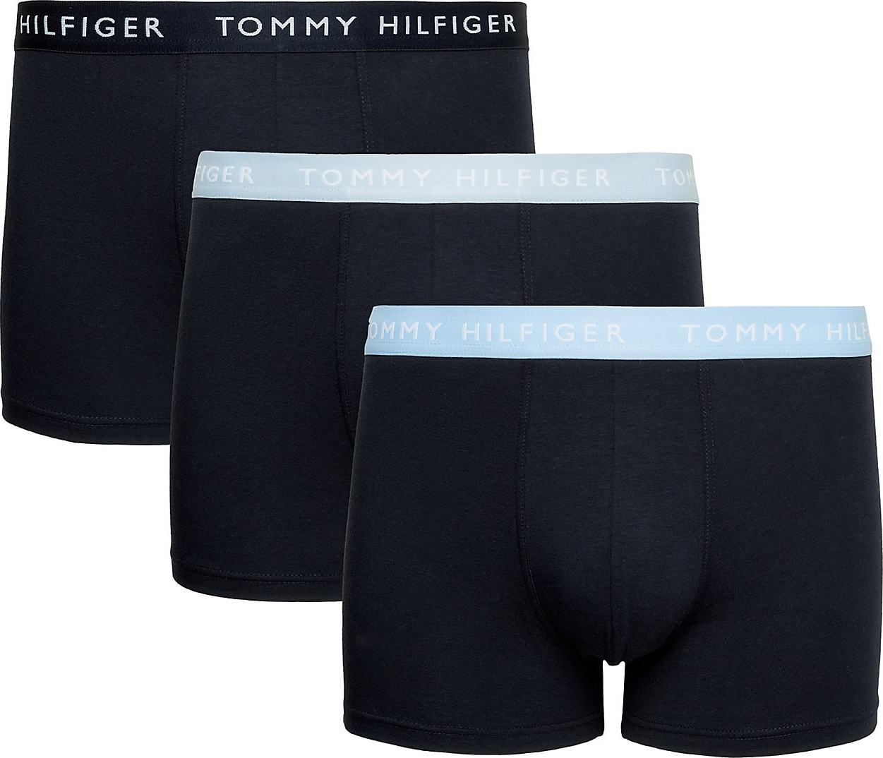 TOMMY HILFIGER Boxerky noční modrá / světlemodrá / černá / bílá