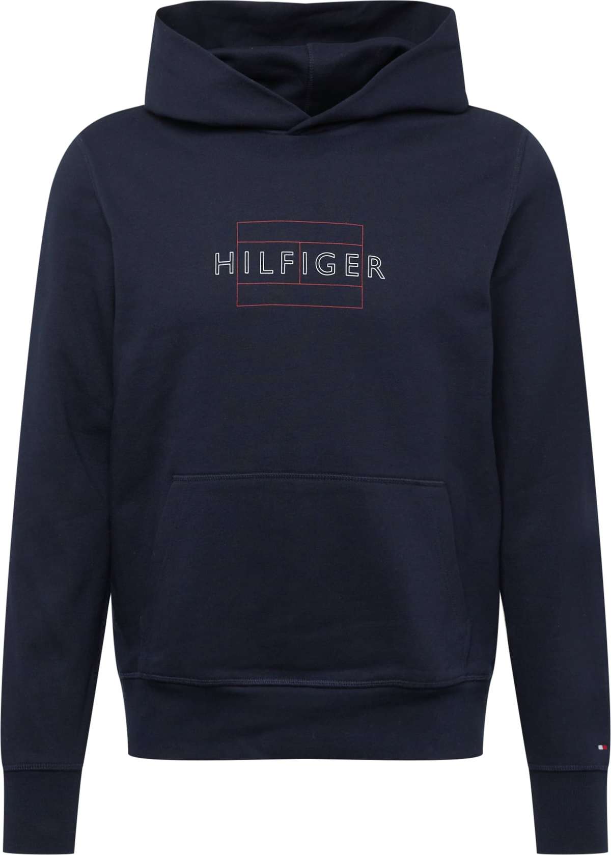 TOMMY HILFIGER Mikina červená / černá / bílá