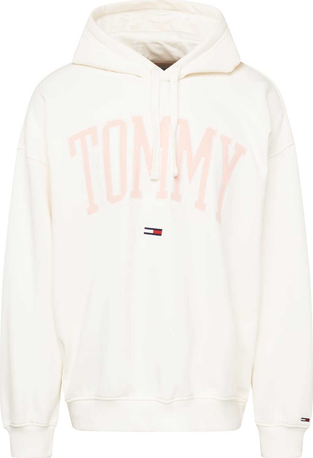 TOMMY HILFIGER Mikina krémová / pastelově růžová / bílá