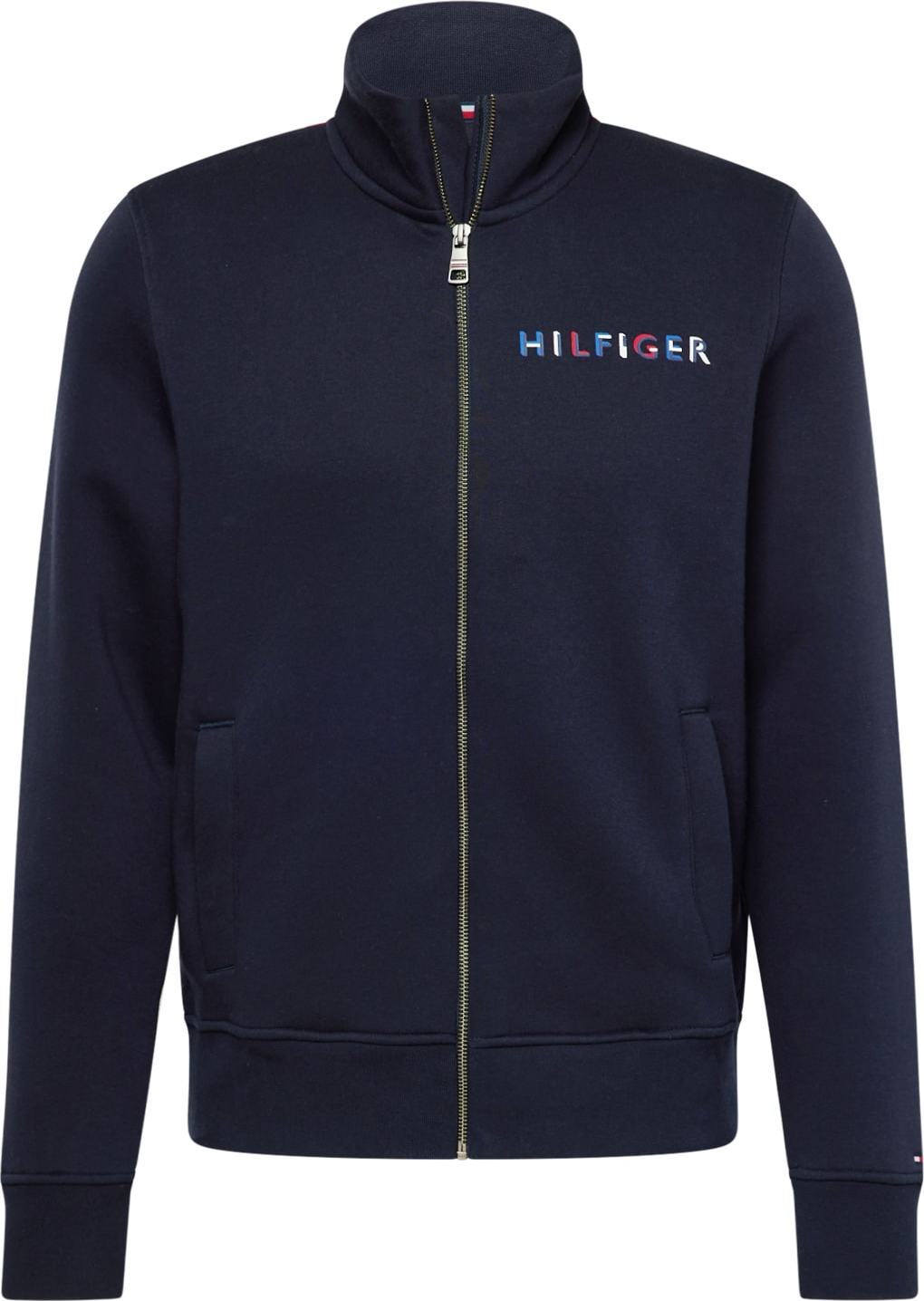 TOMMY HILFIGER Mikina modrá / námořnická modř / světle červená / bílá