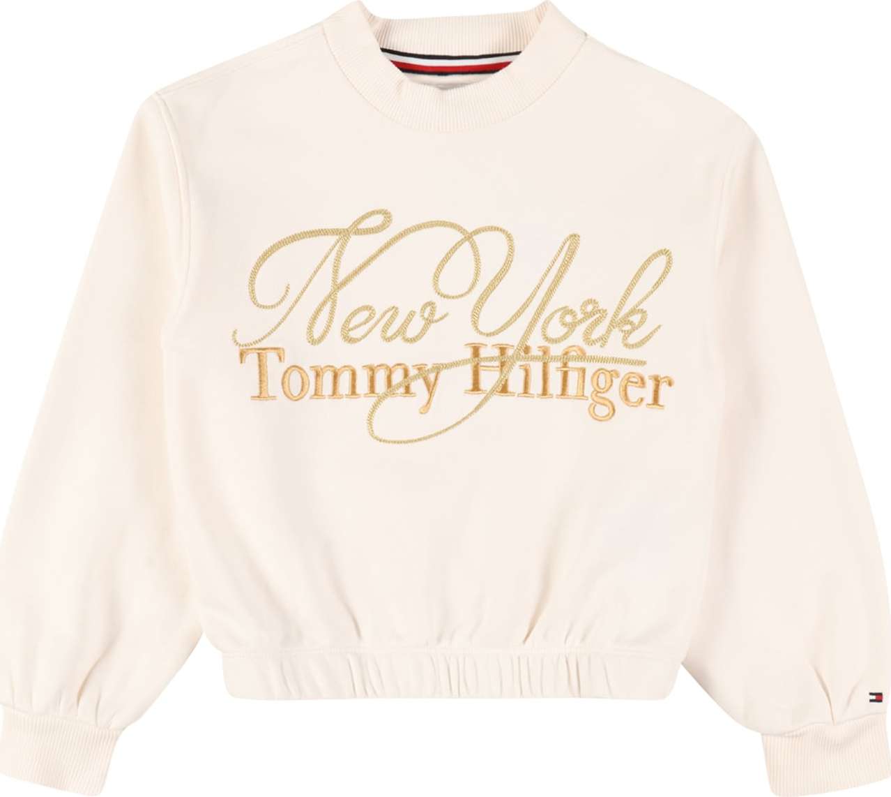 TOMMY HILFIGER Mikina zlatá / offwhite