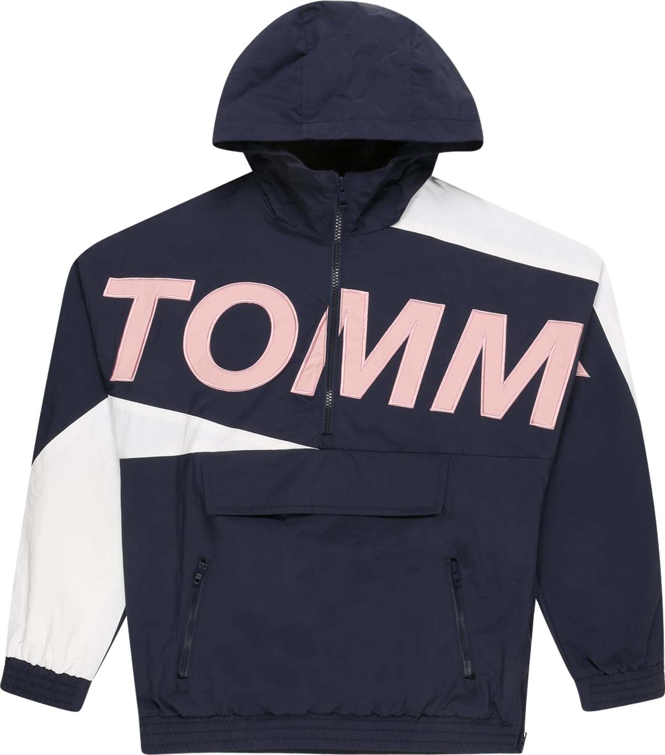 TOMMY HILFIGER Přechodná bunda 'Hero Popover' námořnická modř / růžová / bílá