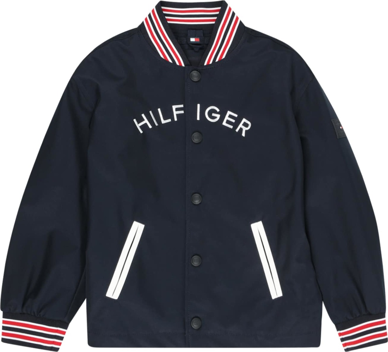 TOMMY HILFIGER Přechodná bunda námořnická modř / červená / bílá