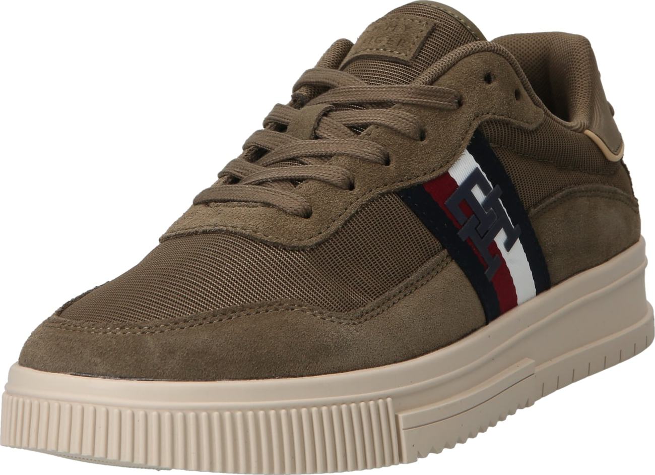 TOMMY HILFIGER Tenisky 'SUPERCUP' tmavě modrá / khaki / červená / bílá