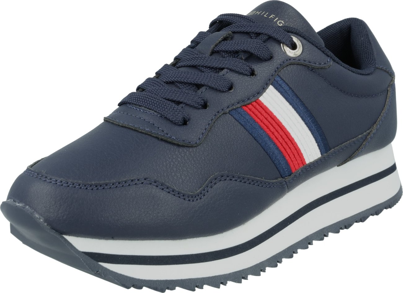 TOMMY HILFIGER Tenisky tmavě modrá / červená / bílá