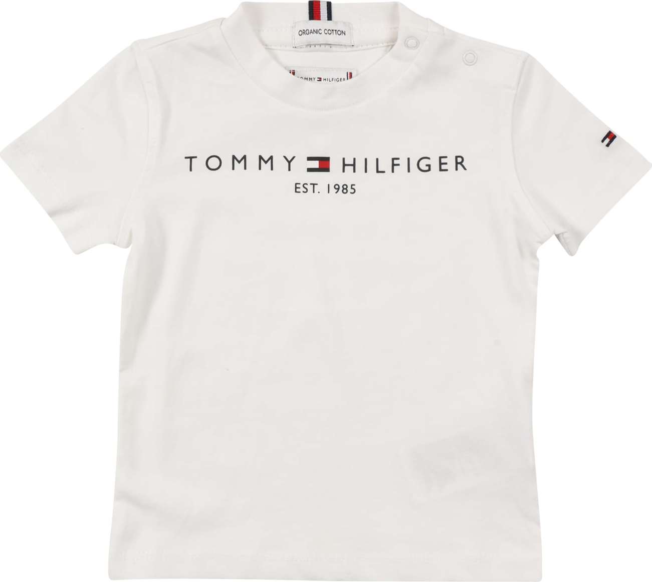 TOMMY HILFIGER Tričko červená / černá / bílá