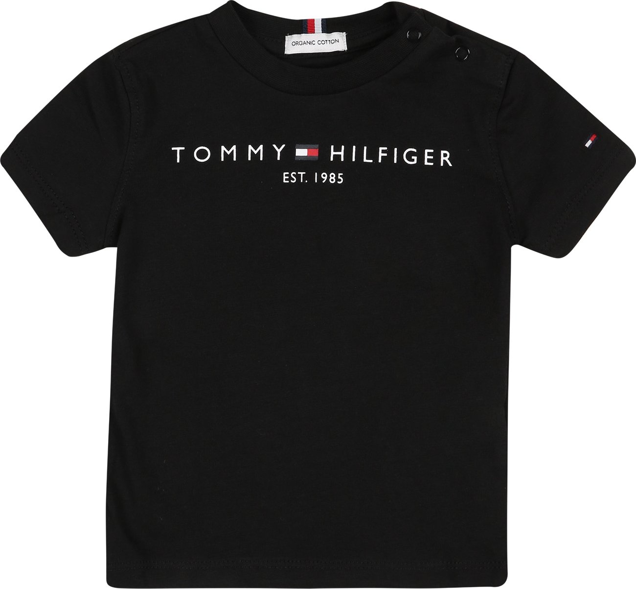 TOMMY HILFIGER Tričko černá / bílá