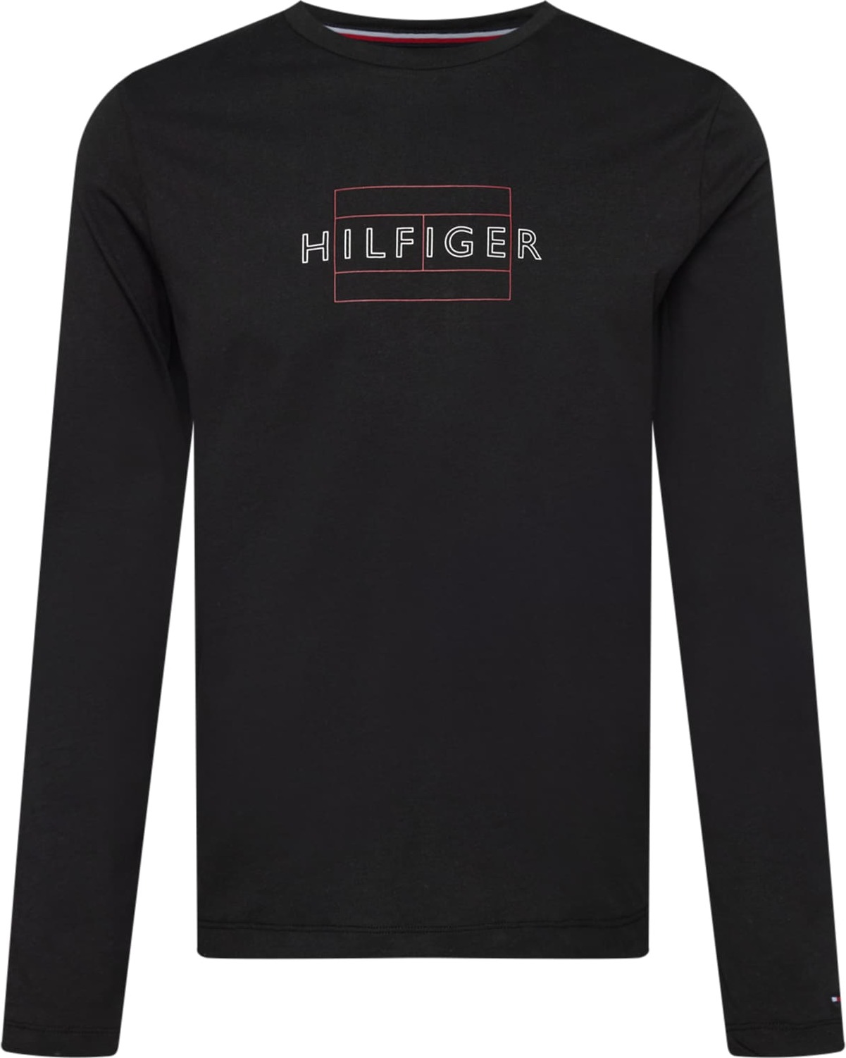 TOMMY HILFIGER Tričko červená / černá / bílá