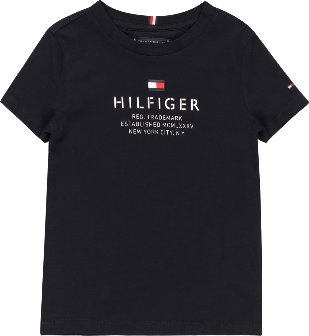 TOMMY HILFIGER Tričko noční modrá / červená / bílá