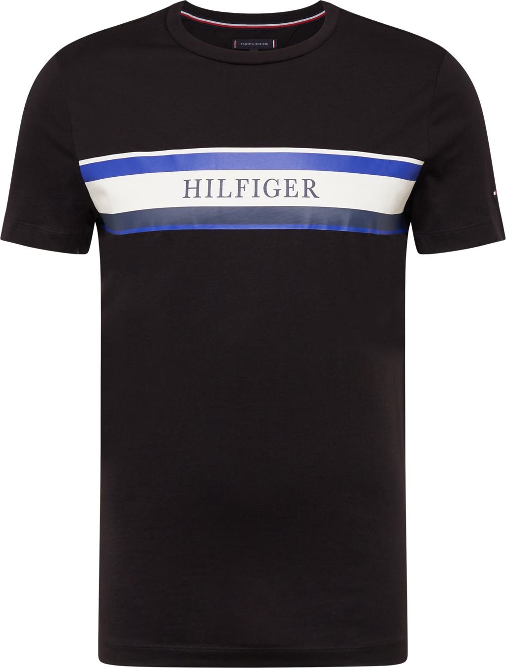 TOMMY HILFIGER Tričko modrá / černá / bílá