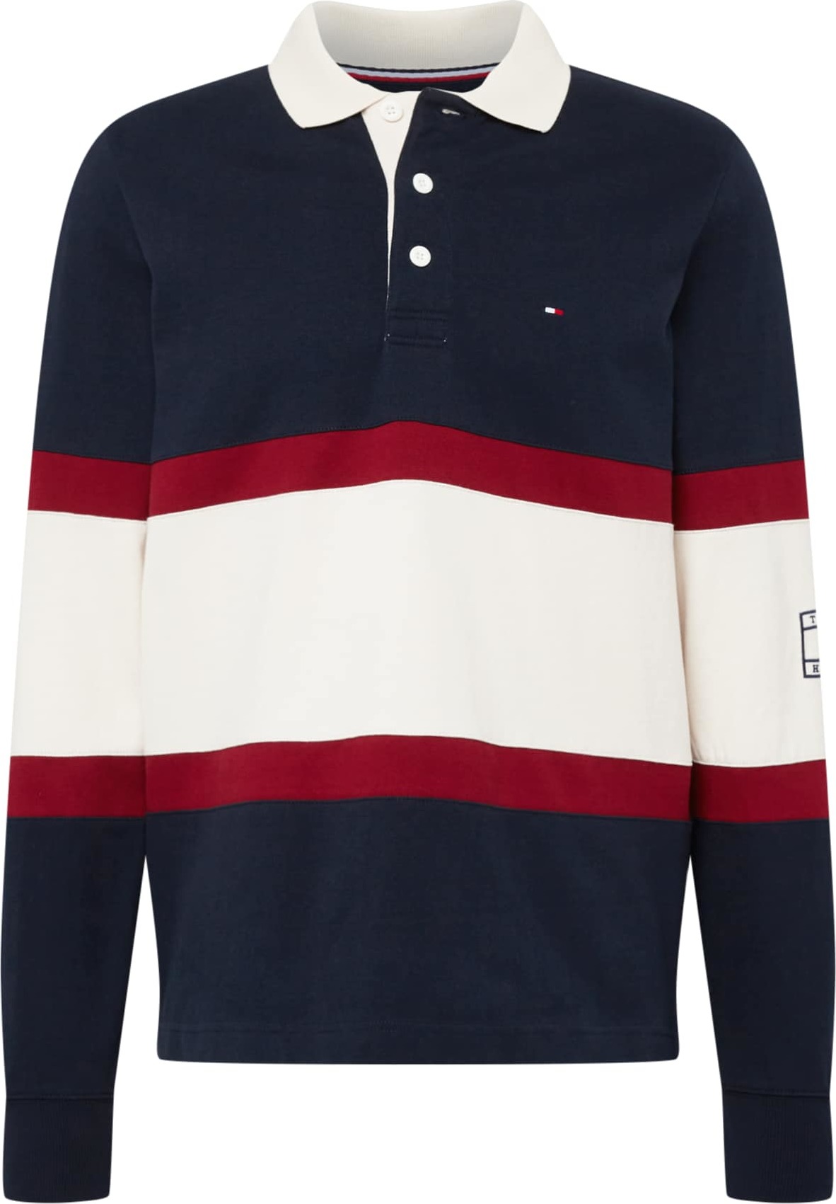 TOMMY HILFIGER Tričko námořnická modř / ohnivá červená / bílá