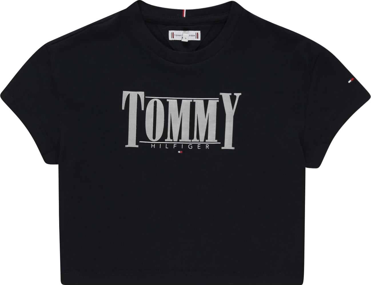 TOMMY HILFIGER Tričko noční modrá / světle šedá