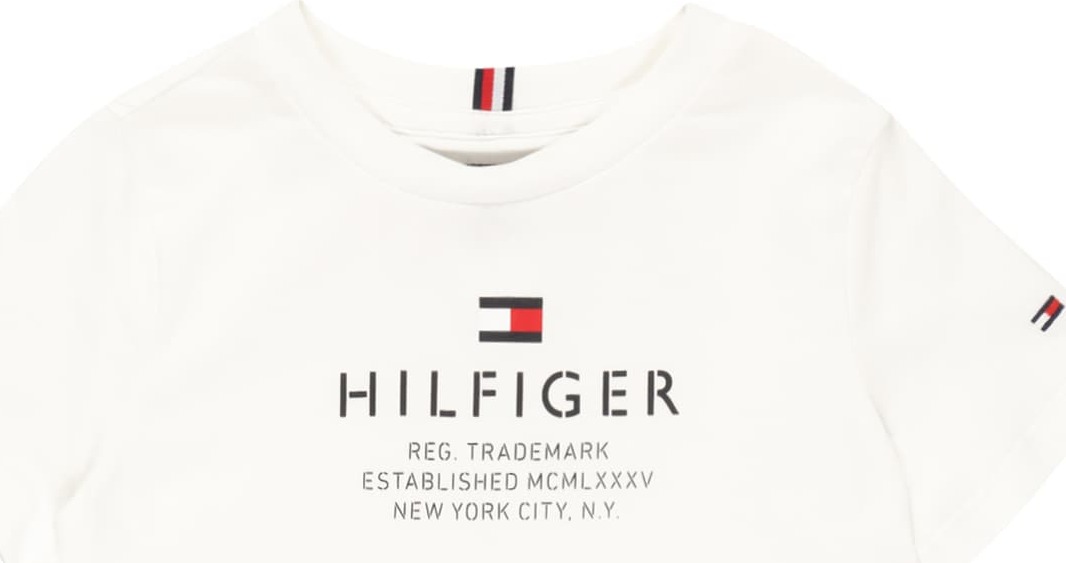 TOMMY HILFIGER Tričko noční modrá / bílá